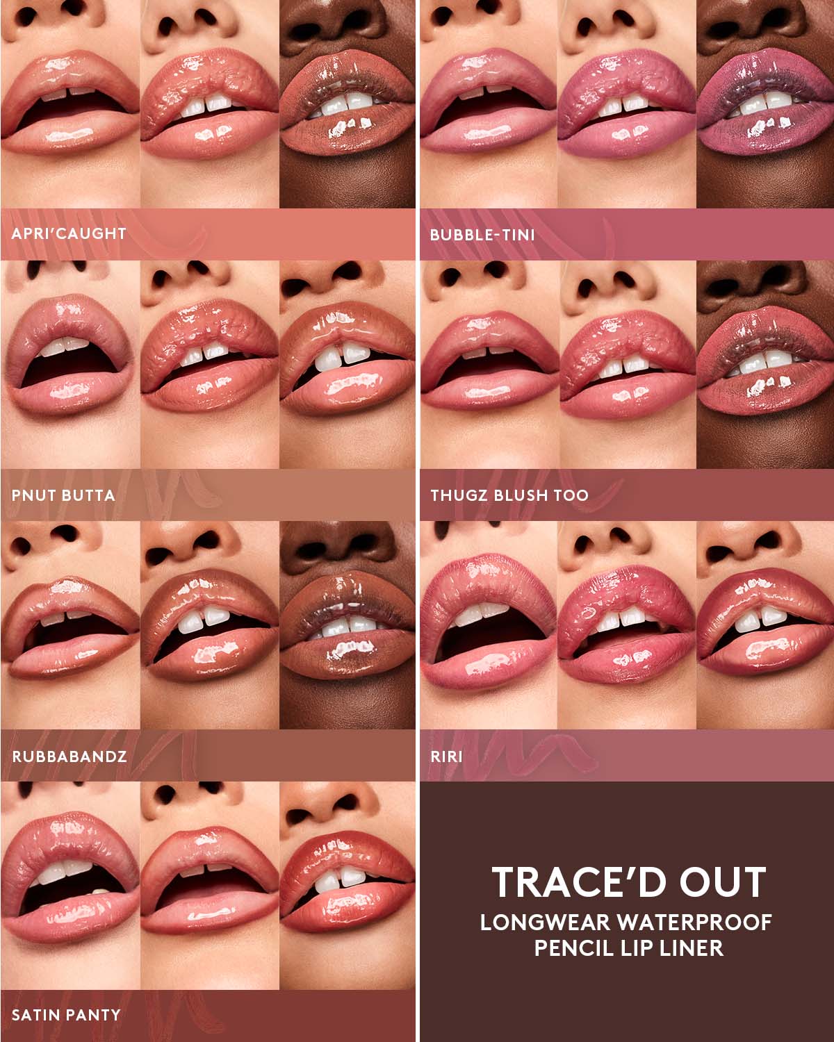 Trace'd Out Longwear Waterproof Lip Pencil - Bubble-tini